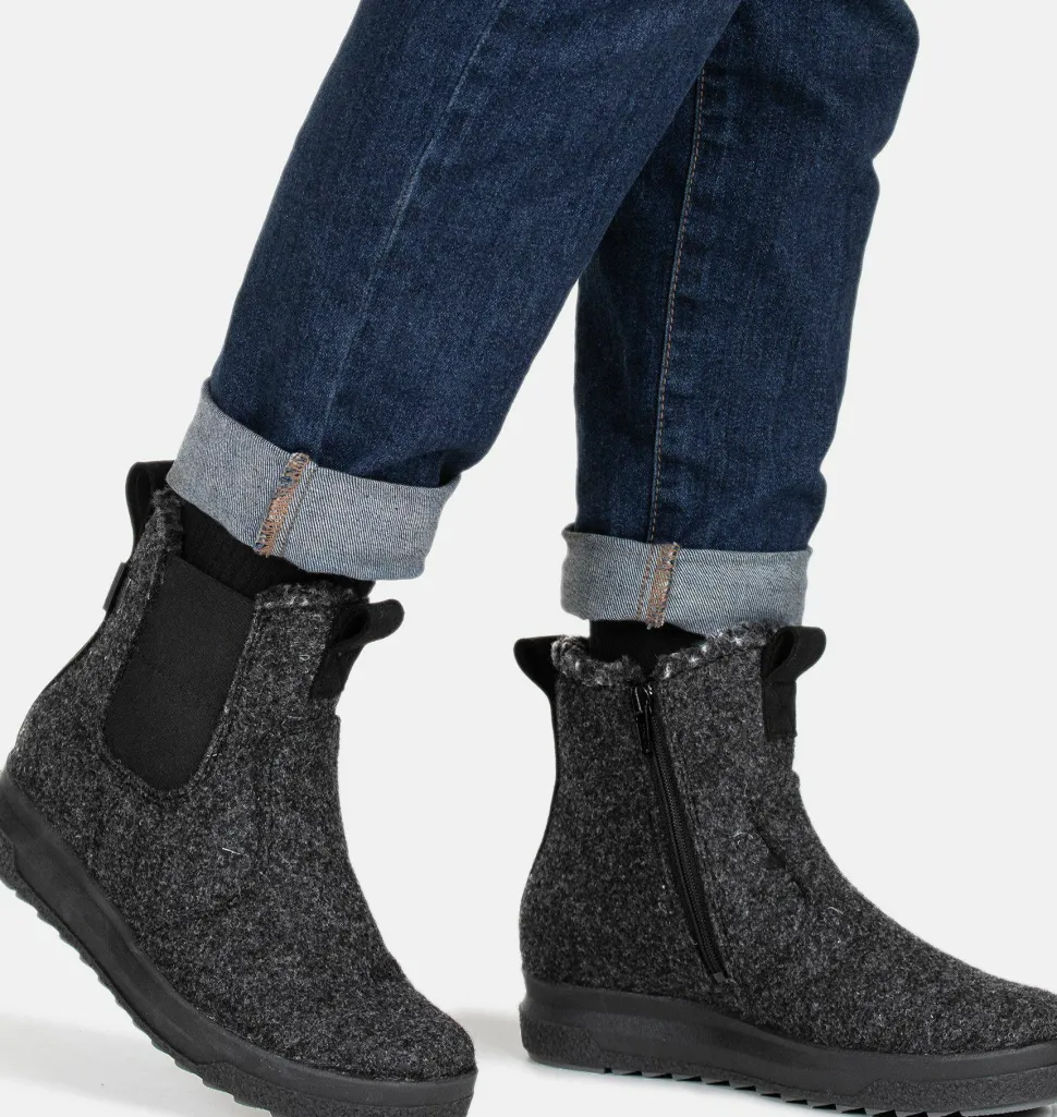 Pomar Women´s Kevo GORE-TEX Ankle Boot Granit Felt/black Micro