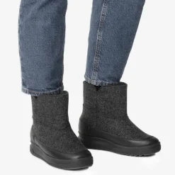 Pomar Women's Niva GORE-TEX Ankle Boot Granit Felt/vivian Black/fur