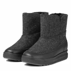 Pomar Women's Niva GORE-TEX Ankle Boot Granit Felt/vivian Black/fur