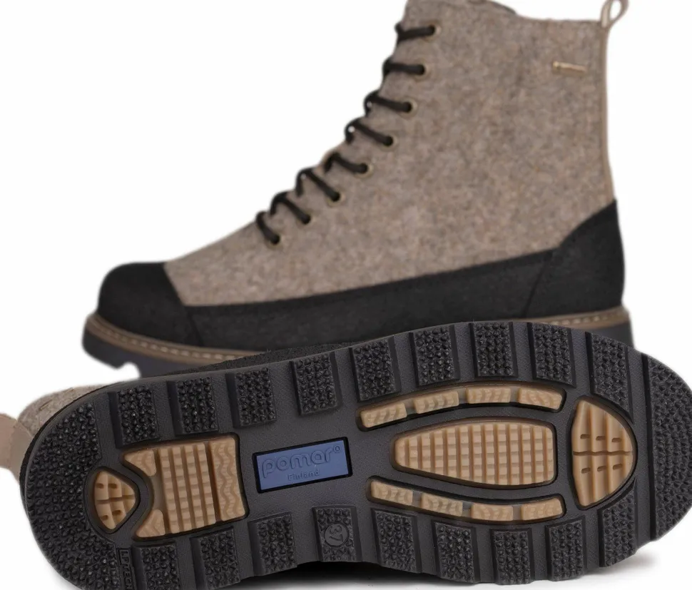 Pomar Women's Perho GORE-TEX Ankle Boot Sand Felt/pu-suede