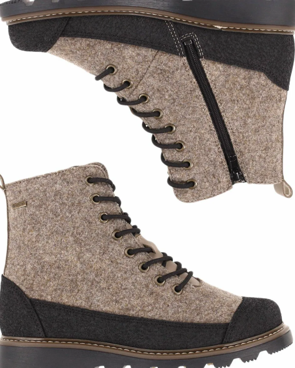 Pomar Women's Perho GORE-TEX Ankle Boot Sand Felt/pu-suede