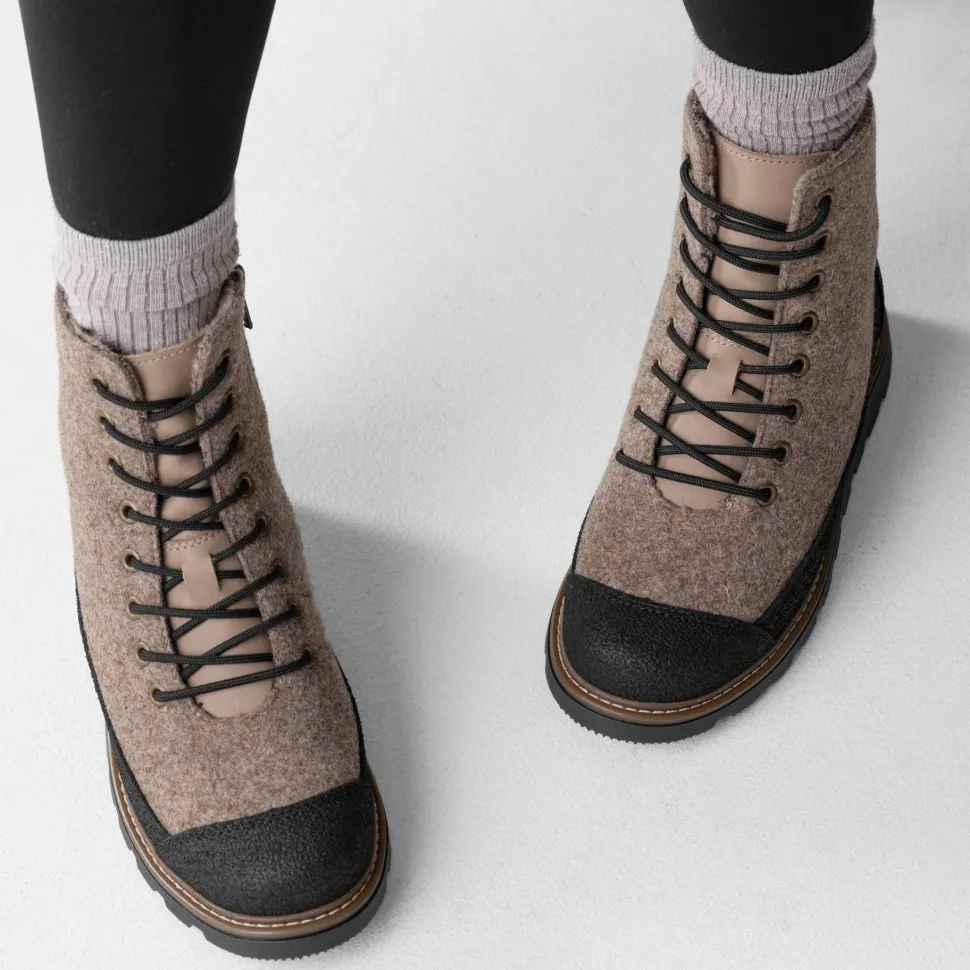 Pomar Women's Perho GORE-TEX Ankle Boot Sand Felt/pu-suede