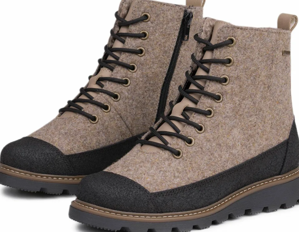 Pomar Women's Perho GORE-TEX Ankle Boot Sand Felt/pu-suede