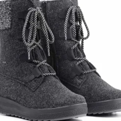 Pomar Women's Reki Gore-Tex Felt Boot Granit Felt/Black Waxy Leather