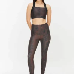 Röhnisch Women's Printed High Waist Tights Brown Snake