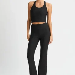 Röhnisch Women's Ribbed R Flare High waist Tight Black