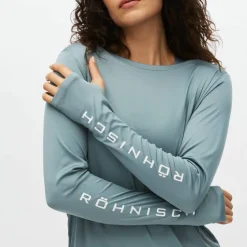 Röhnisch Women's Team Logo Long Sleeve Stormy Sea