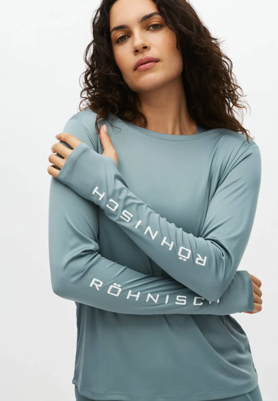 Röhnisch Women's Team Logo Long Sleeve Stormy Sea
