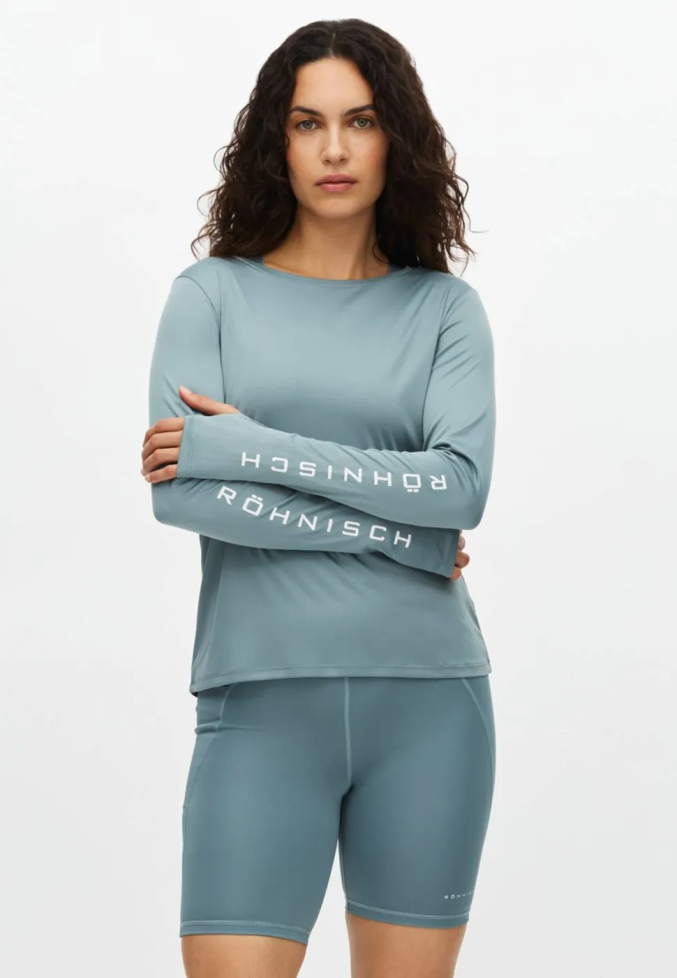 Röhnisch Women's Team Logo Long Sleeve Stormy Sea