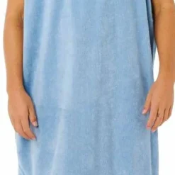 Rip Curl Brand Hooded Poncho Faded Denim