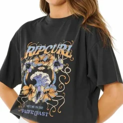 Rip Curl Women's Pacific Coast Heritage Tee Washed Black