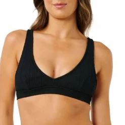 Rip Curl Women's Vibe Surf Multi Fit V Neck Bikini Top Black