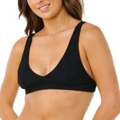Rip Curl Women's Vibe Surf Multi Fit V Neck Bikini Top Black