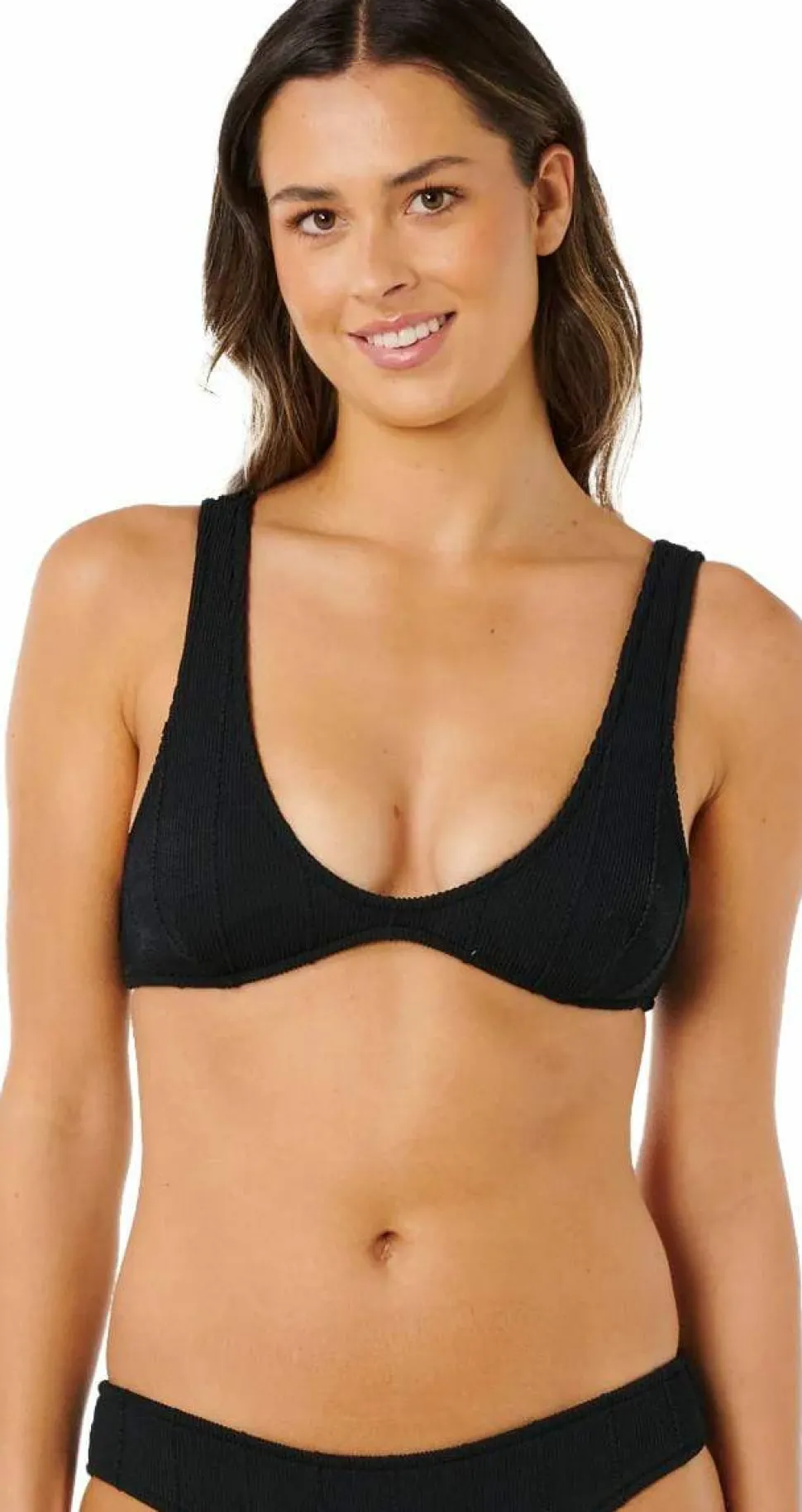 Rip Curl Women's Vibe Surf Bralette Bikini Top Black