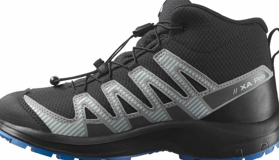 Salomon Junior's XA Pro V8 Mid Waterproof Black/monument/french Blue