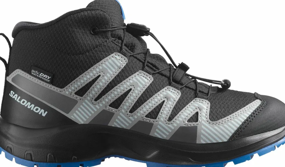 Salomon Junior's XA Pro V8 Mid Waterproof Black/monument/french Blue