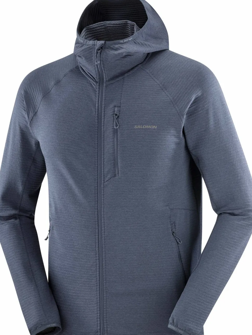 Salomon Men's Essential Lightwarm Hoodie Blue Nights