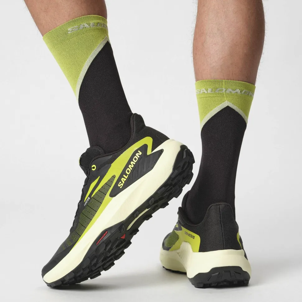 Salomon Men's Genesis Black / Sulphur Spring / Transparent Yellow