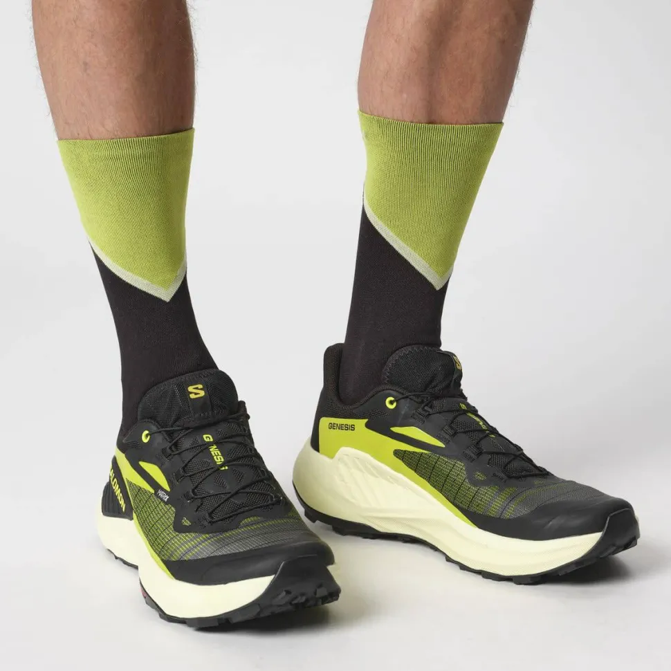 Salomon Men's Genesis Black / Sulphur Spring / Transparent Yellow