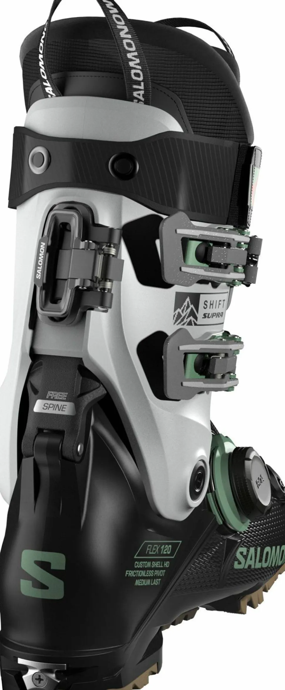 Salomon Men's Shift Supra BOA 120 GripWalk Black / Cool Gray 5 / Shale Green