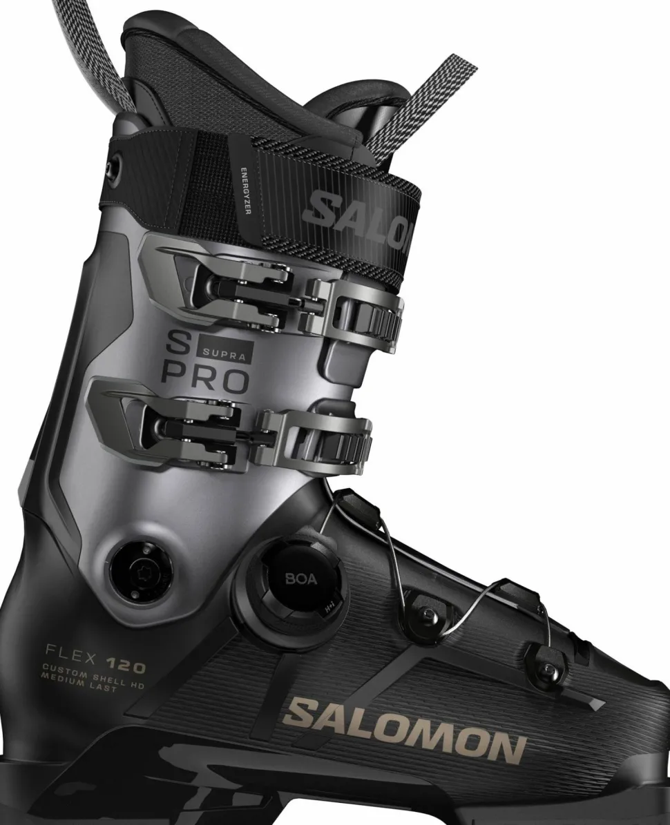 Salomon Men's S/Pro Supra Boa 120 Black/Hematite Met./Titanium Met. Pd