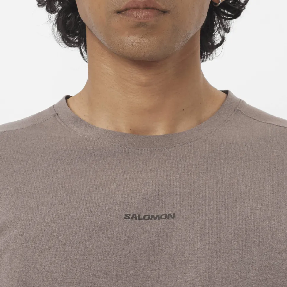 Salomon Men's Trackline Short Sleeve Tee Iron
