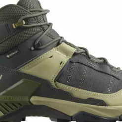 Salomon Men's X Ultra 5 Mid GORE-TEX Peat/gray Green/blue Nights