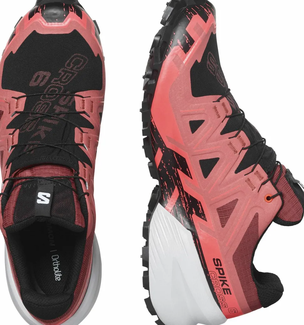 Salomon Unisex Spikecross 6 GORE-TEX Cow Hide/Black/Fiery Coral
