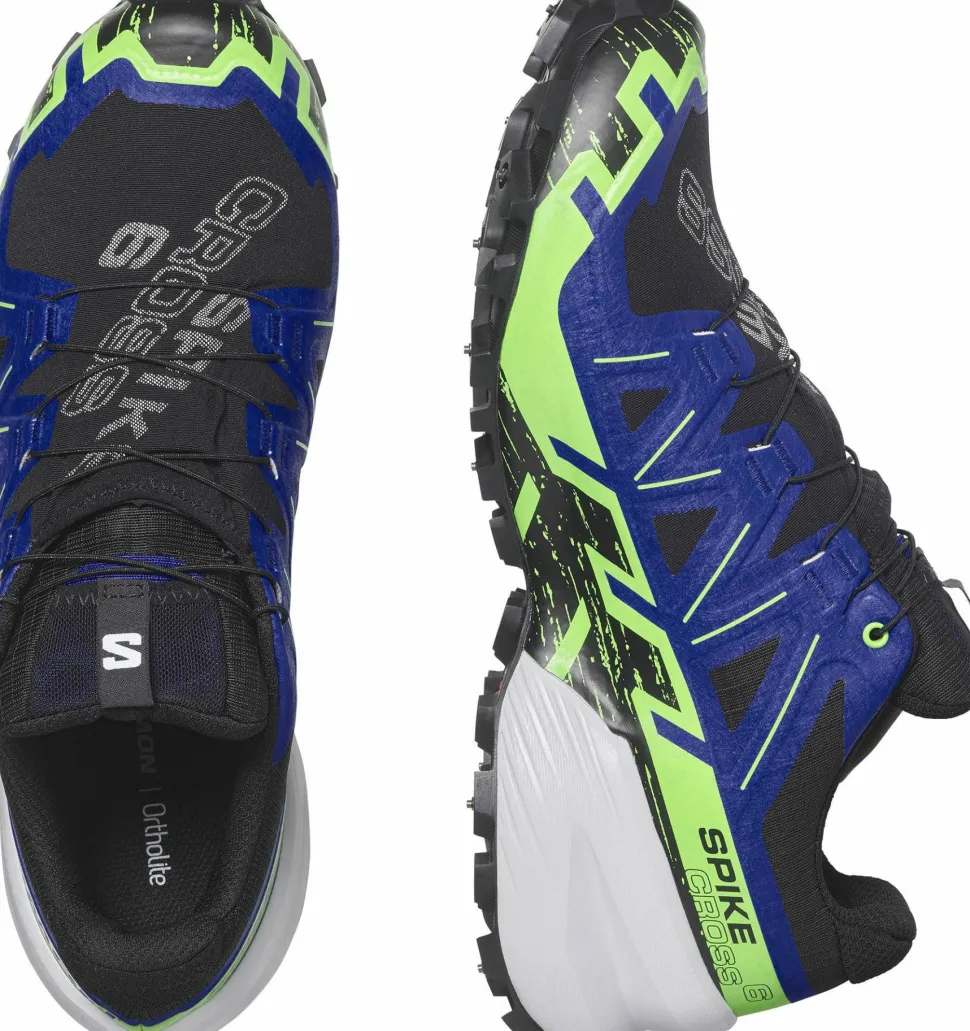 Salomon Unisex Spikecross 6 GORE-TEX Black/Surf The Web/Green Gecko
