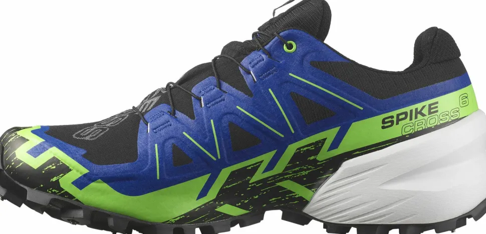 Salomon Unisex Spikecross 6 GORE-TEX Black/Surf The Web/Green Gecko