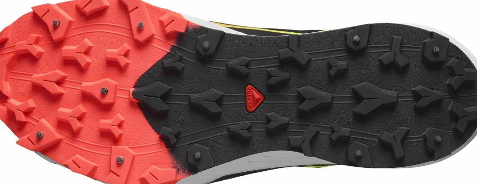 Salomon Unisex Winter Cross Spike Black/Fiery Coral/Safety Yellow