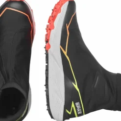 Salomon Unisex Winter Cross Spike Black/Fiery Coral/Safety Yellow