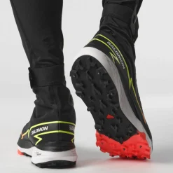 Salomon Unisex Winter Cross Spike Black/Fiery Coral/Safety Yellow