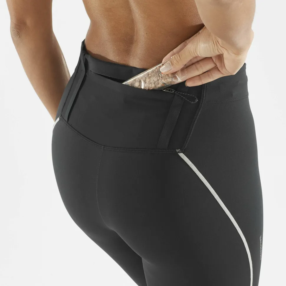 Salomon Women's Sense Aero Stow Tights Deep Black