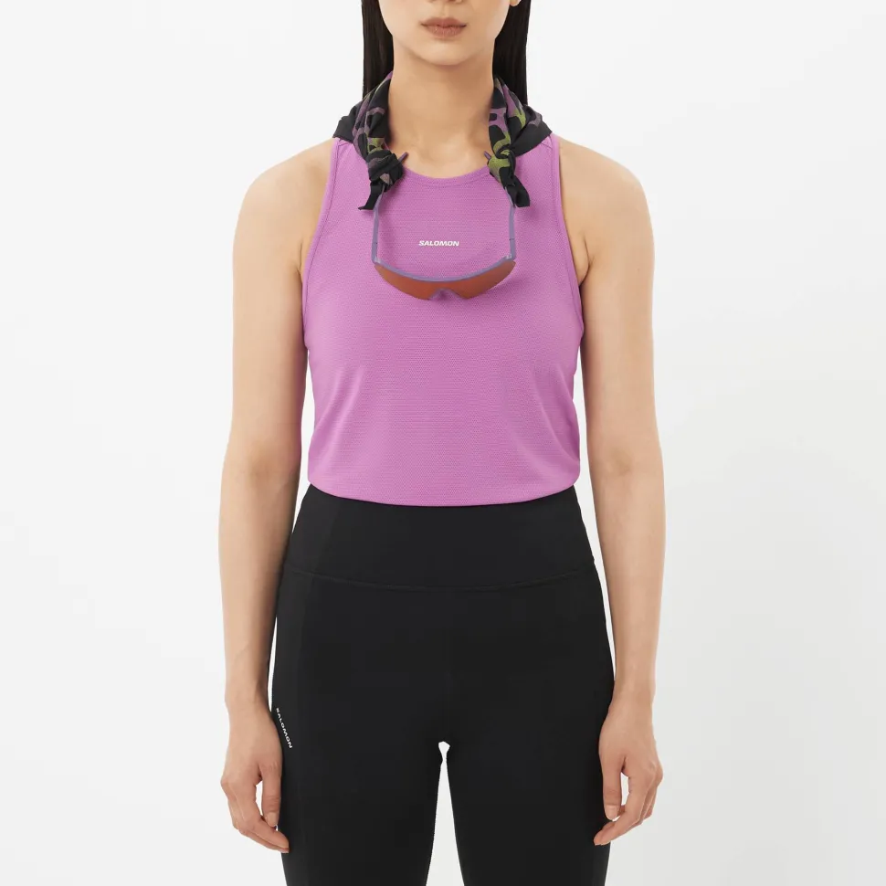Salomon Women's Shkout Core Tank Iris Orchid