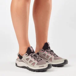 Salomon Women's Techamphibian 5 Silver Sage/Iron/Knockout Pink
