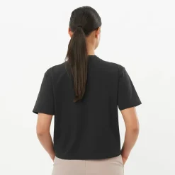 Salomon Women's Trackline Short Sleeve Tee Deep Black