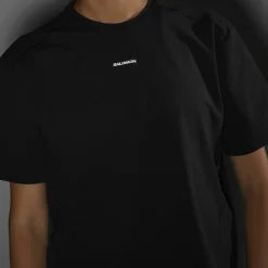 Salomon Women's Trackline Short Sleeve Tee Deep Black
