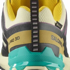 Salomon Women's XA Pro 3d V9 GORE-TEX Transparent Yellow/Black / Waterfall