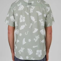 Salty Crew Men's Shoots SS Tech Woven Dusty Sage