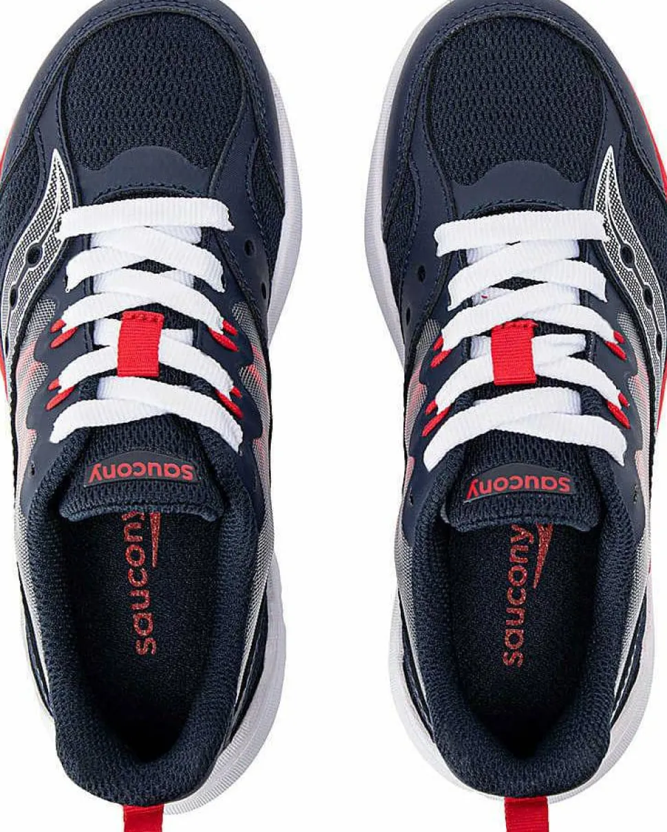 Saucony Juniors’ Endorphin 2.0 Navy/red