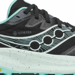 Saucony Women's Peregrine 16 GORE-TEX Black/aqua