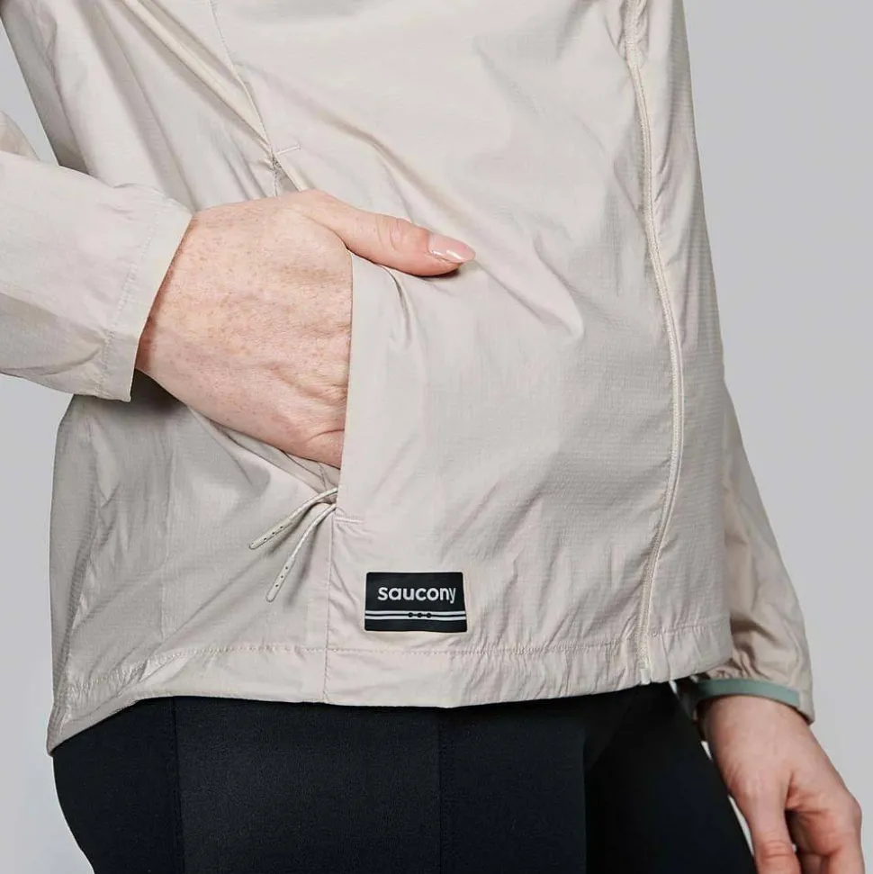 Saucony Women's Peregrine Packaway Jacket Oats