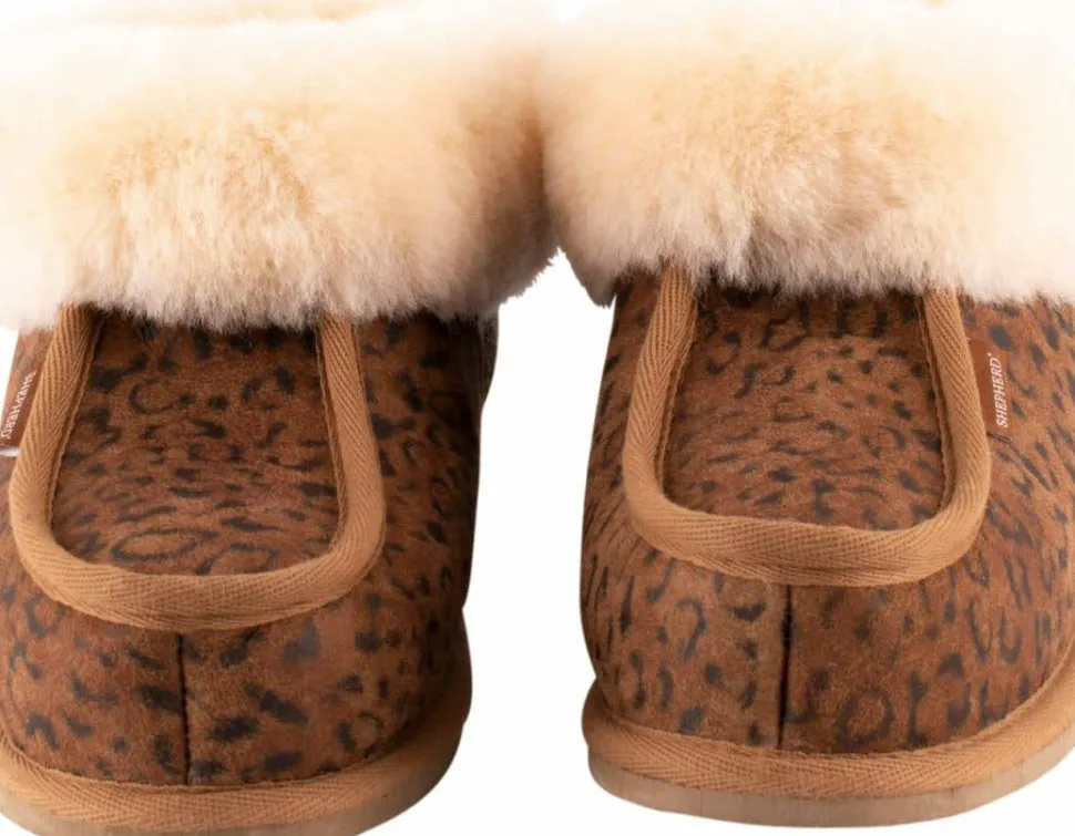 Shepherd of Sweden Women's Lena Slipper Chestnut Leopard