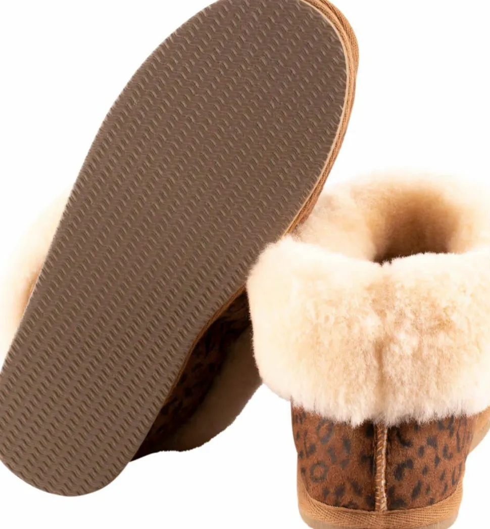Shepherd of Sweden Women's Lena Slipper Chestnut Leopard