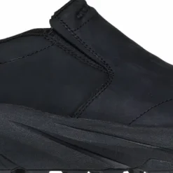 Skechers Men's Leather Round Toe Dual Gore Slip-Ins Black