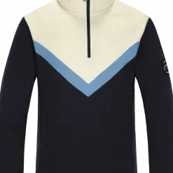 Skogstad Juniors' Gausta Merinoull Blanding Half-Zip Parisian Night