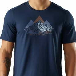 Smartwool Men's Peak Bagger Active Short Sleeve Graphic Tee Navy