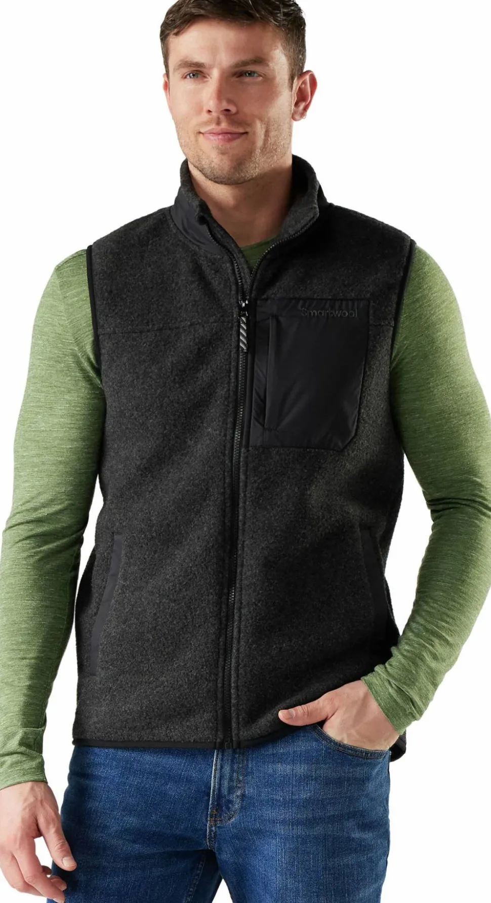 Smartwool Men's Second Cut Fleece Vest Charcoal