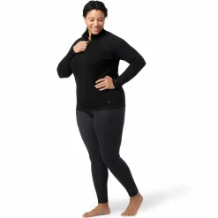 Smartwool Women's Classic Thermal Merino Base Layer 1/4 Zip Boxed Black